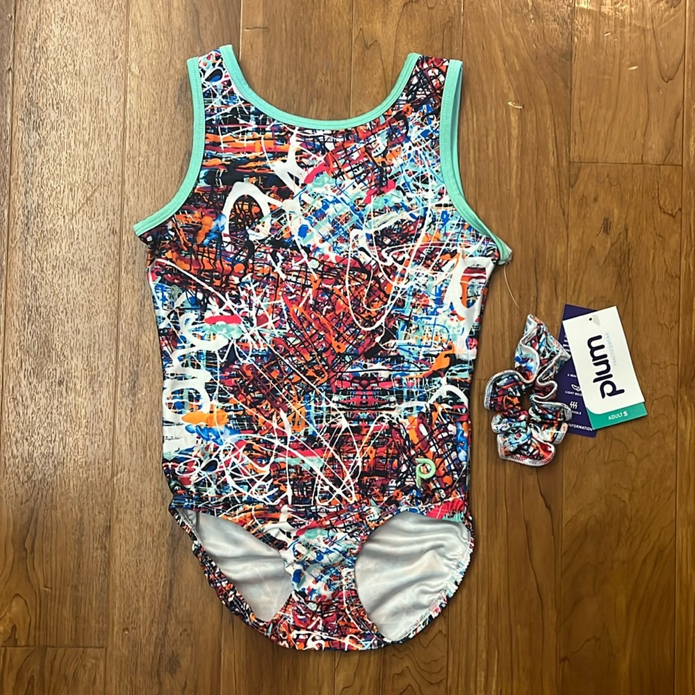 Plum Size Small New Multicolored Practice Leotard